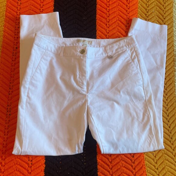 White low rise Micheal Kors tapered ankle pants! - Picture 10 of 12
